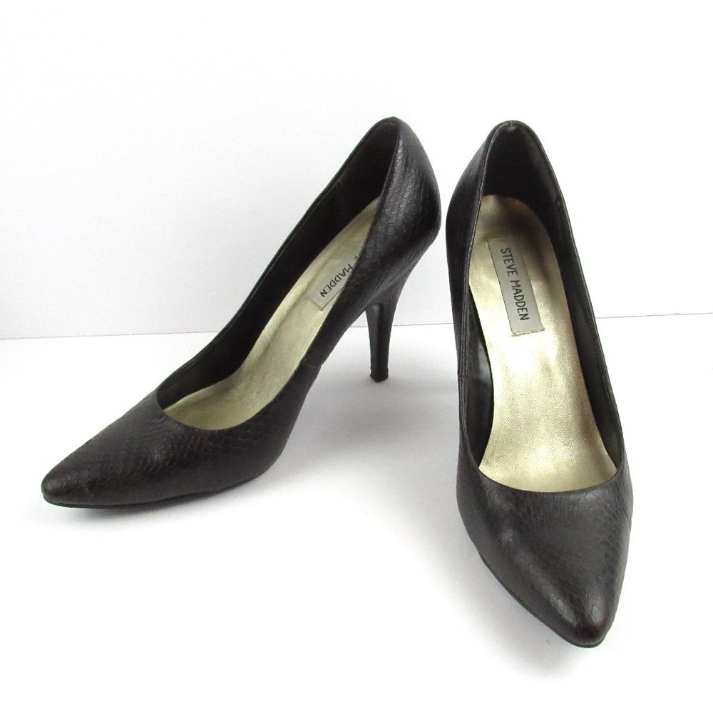 Steve Madden High Heel Brown Snake Pattern size 8
